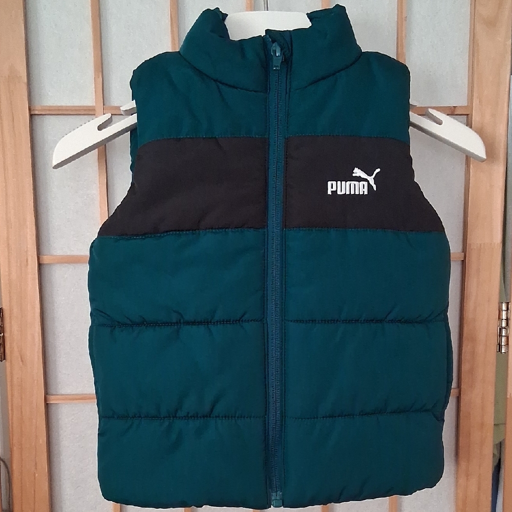 Puma Teal & Black Quilted Vest